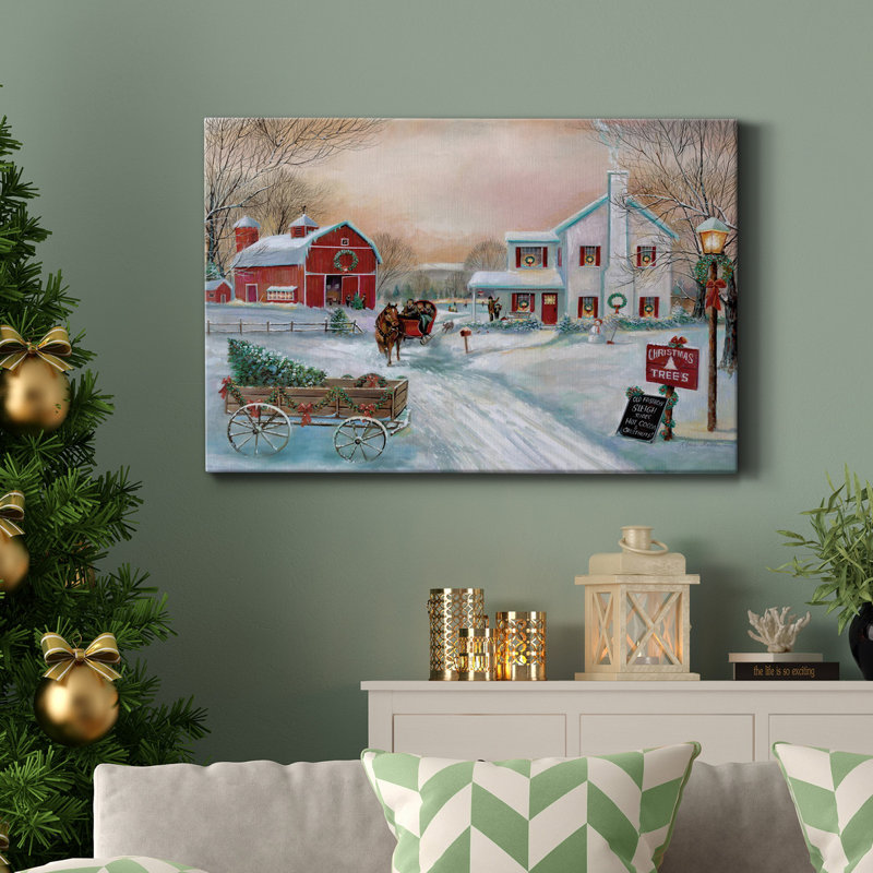 The Twillery Co.® Christmas Tree Farm Wrapped Canvas Print Wayfair